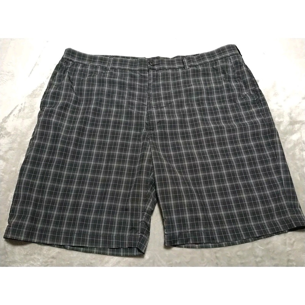 Ben Hogan Chino Golf Shorts Men W42 L9.5 Black Plaid Sports Classic Active City